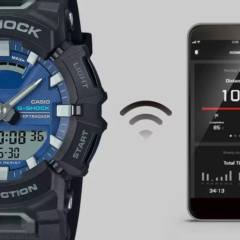 Casio G-Shock Sporty Bluetooth Step-tracking Blue Men's Watch- GBA-900CB-1A